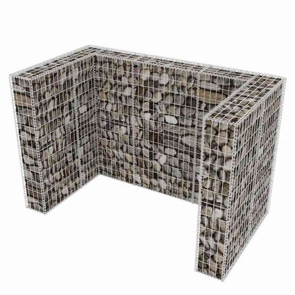 Cadre à gabion de poubelle double Acier 180 x 100 x 120 cm