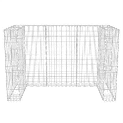Cadre à gabion de poubelle double Acier 180 x 100 x 120 cm