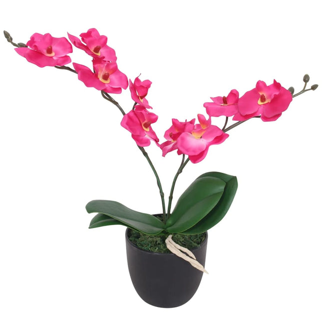 Plante artificielle avec pot Orchidée 30 cm Rouge