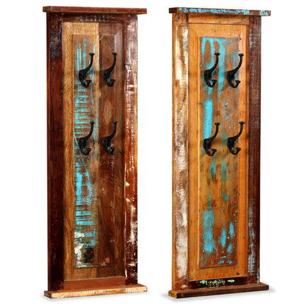 Porte-manteau 2 pcs Bois de récupération massif 38x100 cm
