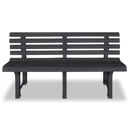 Banc de jardin 145,5 cm plastique anthracite