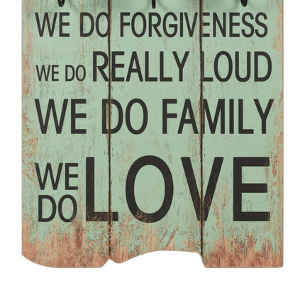 Porte-manteau mural avec 6 crochets 120 x 40 cm HAPPY LOVE