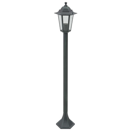Lampe de jardin à piquet 6 pcs E27 110 cm Aluminium Vert foncé