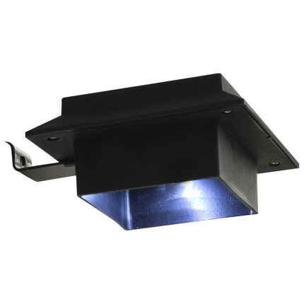 Lampe solaire à LED carrée d'extérieur 6 pcs 12 cm Noir