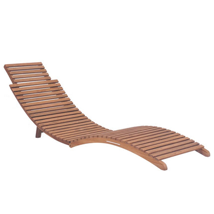 Chaise Longue Pliable Bois De Teck Solide Sans table 1 175 x 50 x 55 cm