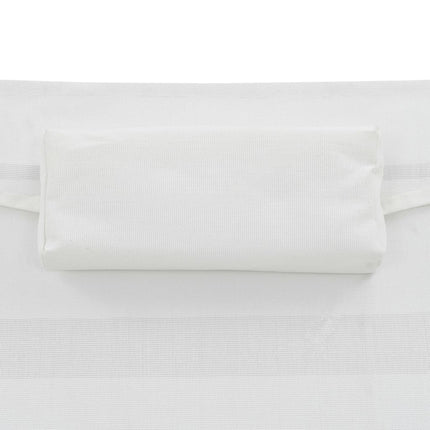 Chaise longue avec oreiller Résine tressée Noir