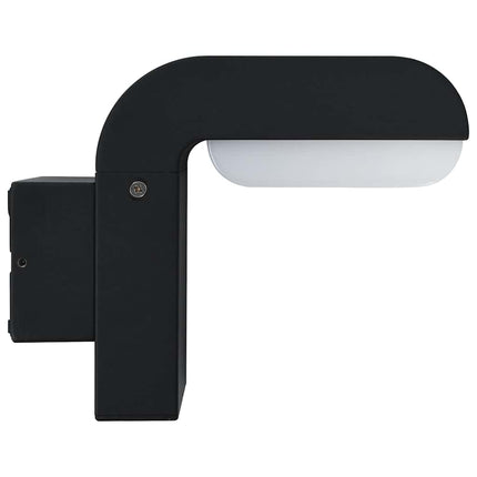 Applique murale LED d'extérieur 9 W Noir Ovale