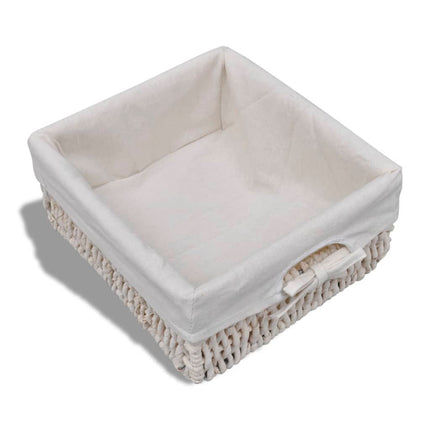 Banc de rangement Blanc 62x33x42 cm Bois de paulownia