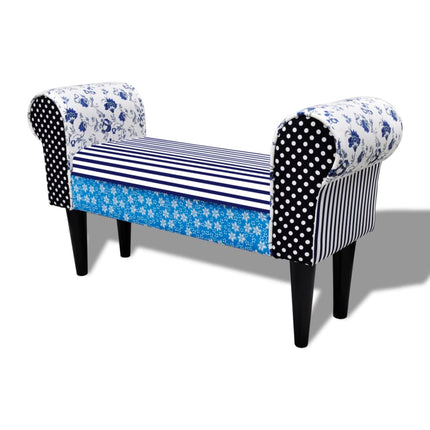 Banc Design avec patchwork Bleu et blanc