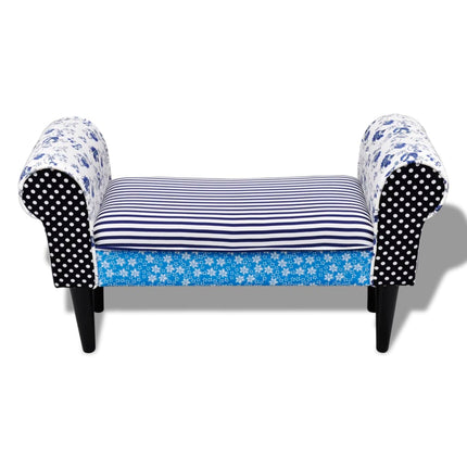 Banc Design avec patchwork Bleu et blanc