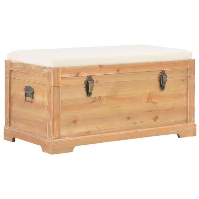 Coffre de rangement avec coussin 80x40x40 cm MDF