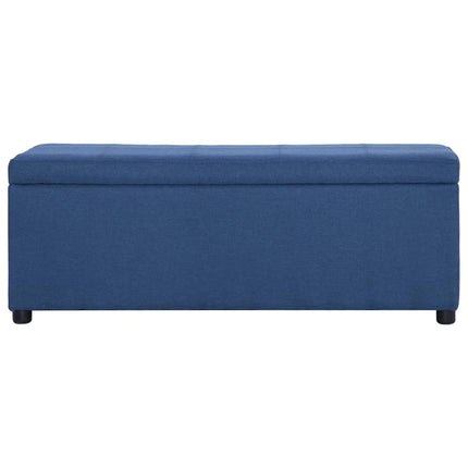Banc avec compartiment de rangement 116 cm Bleu Polyester