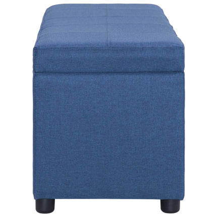 Banc avec compartiment de rangement 116 cm Bleu Polyester