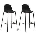 Chaises de bar lot de 2 noir tissu
