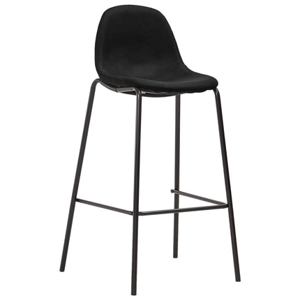Chaises de bar lot de 2 noir tissu
