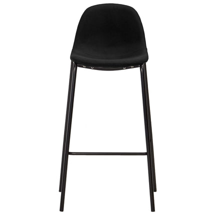 Chaises de bar lot de 2 noir tissu