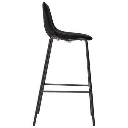Chaises de bar lot de 2 noir tissu