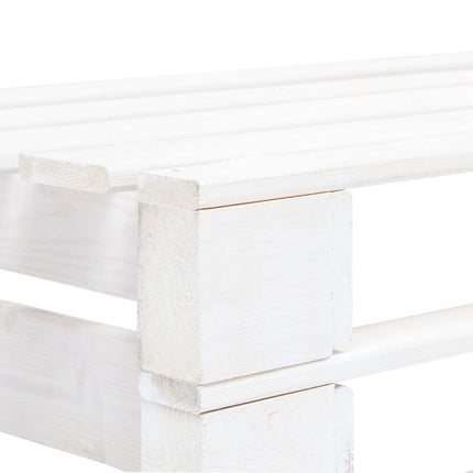 Banc palette de jardin bois gris blanc
