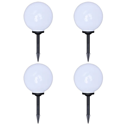 4 pcs Lampes d'allée d'extérieur à LED 30 cm et piquet au sol