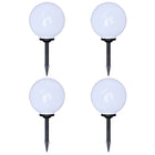 4 pcs Lampes d'allée d'extérieur à LED 30 cm et piquet au sol