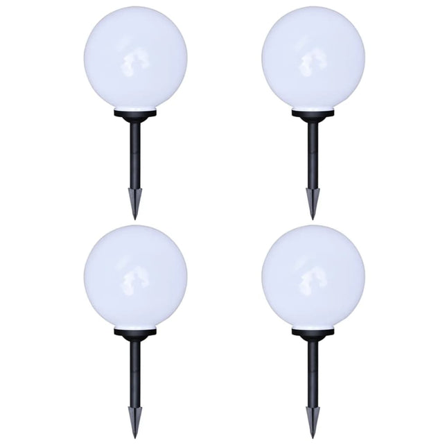 4 pcs Lampes d'allée d'extérieur à LED 30 cm et piquet au sol