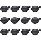 Lampes solaires à LED d'extérieur pour clôture 12 pcs Noir