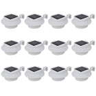 Lampes solaire à LED d'extérieur pour clôture 12 pcs Blanc
