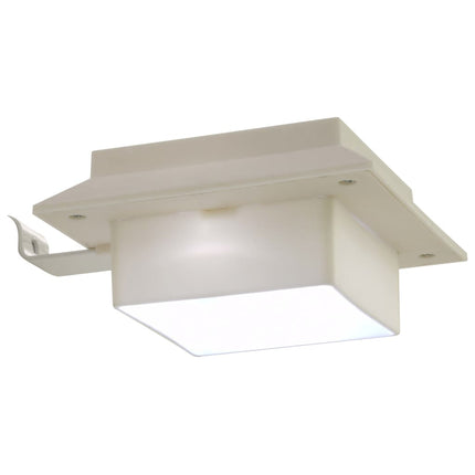Lampes solaires à LED carrées d'extérieur 12 pcs 12 cm Blanc