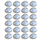 Lampes solaires murales à LED d'extérieur 24 pcs Rond Argenté