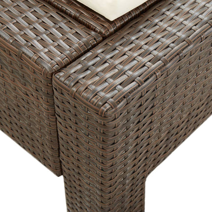 Transat à 2 places avec coussin Marron Résine tressée