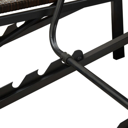 Transat à 2 places avec coussin Marron Résine tressée