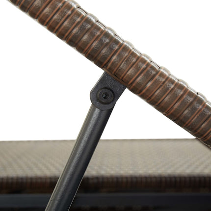 Transat à 2 places avec coussin Marron Résine tressée