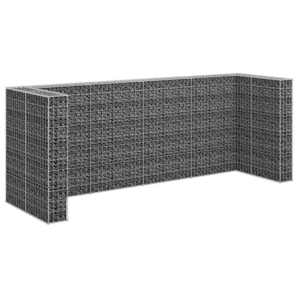 Mur en gabion pour poubelles Acier galvanisé 320x100x120 cm