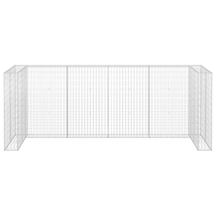 Mur en gabion pour poubelles Acier galvanisé 320x100x120 cm