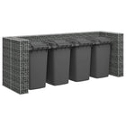 Mur en gabion pour poubelles Acier galvanisé 320x100x120 cm