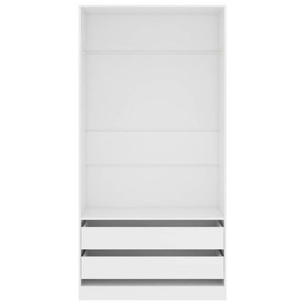 Garde-robe Blanc 100x50x200 cm Bois d'ingénierie