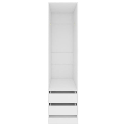 Garde-robe avec tiroirs Blanc 50x50x200 cm Bois d'ingénierie