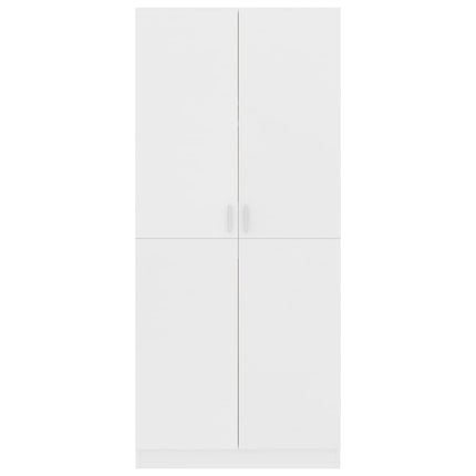 Garde-Robe 80X52X180 Cm Bois D’ingénierie Blanc