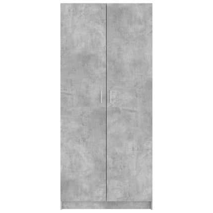 Garde-Robe 80X52X180 Cm Bois D’ingénierie Gris béton
