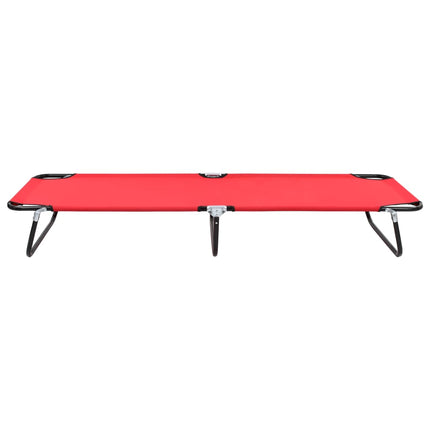Chaise longue pliable Rouge Acier