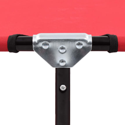 Chaise longue pliable Rouge Acier