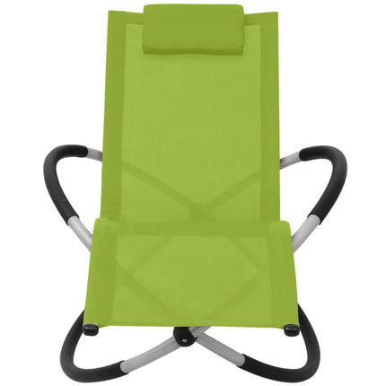 Chaise longue géométrique d'extérieur Acier Vert