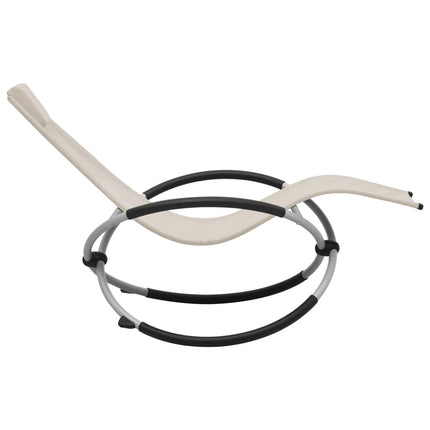 Chaise longue pour enfants Acier Crème