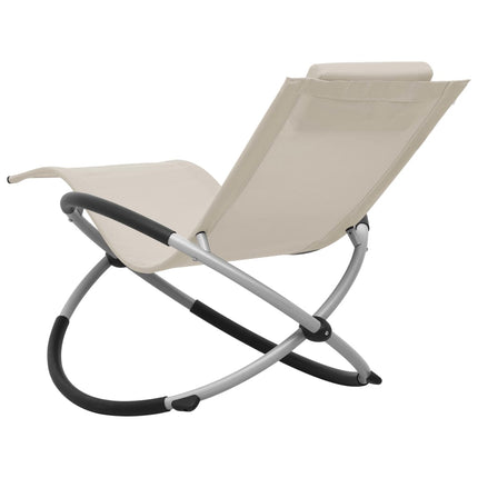 Chaise longue pour enfants Acier Crème