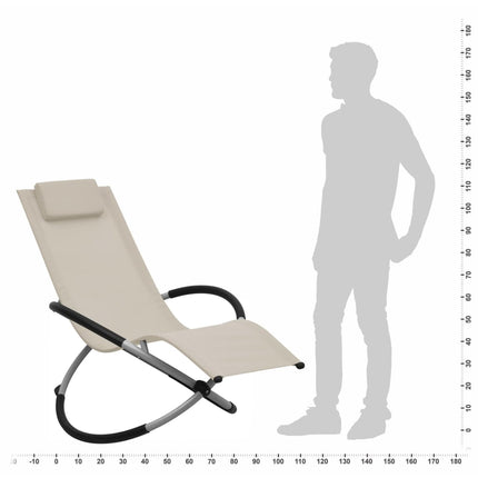 Chaise longue pour enfants Acier Crème