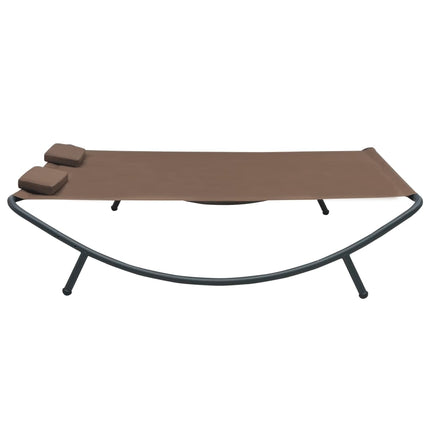 Chaise longue d'extérieur Tissu Marron