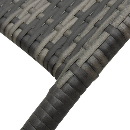 Chaise longue pliable Résine tressée Gris