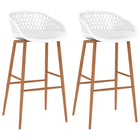 Chaises de bar lot de 2 blanc