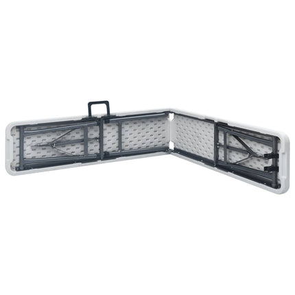 Bancs de jardin pliables lot de 2 180 cm PEHD Blanc