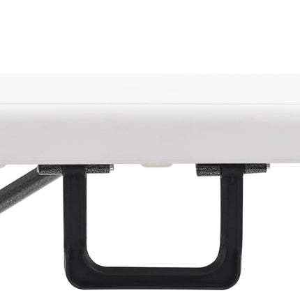 Bancs de jardin pliables lot de 2 180 cm PEHD Blanc